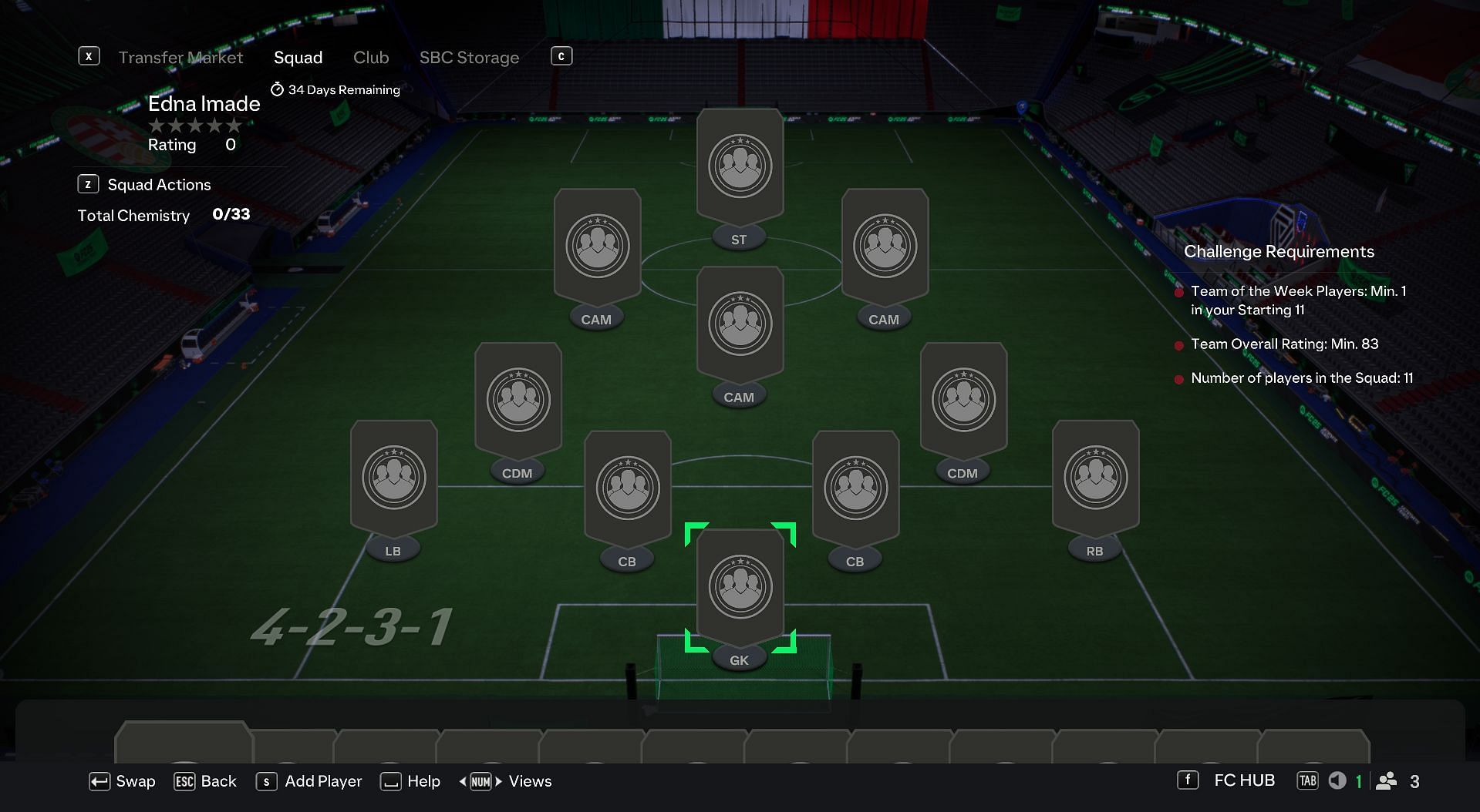 Edna Imade POTM SBC tasks. (Image via EA Sports)
